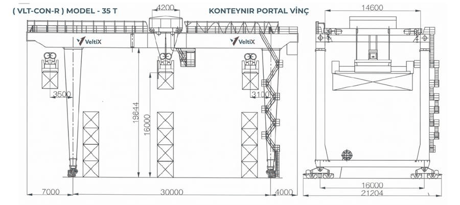 VLT-CON-R 35T — ölçü şeması