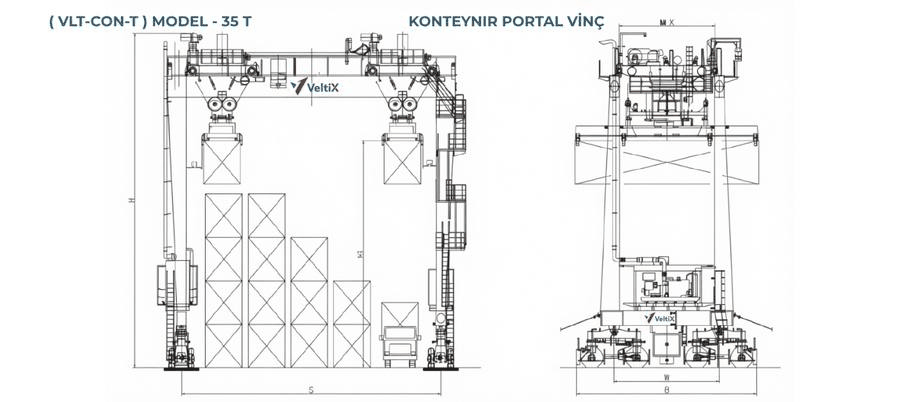 VLT-CON-T 35T — ölçü şeması